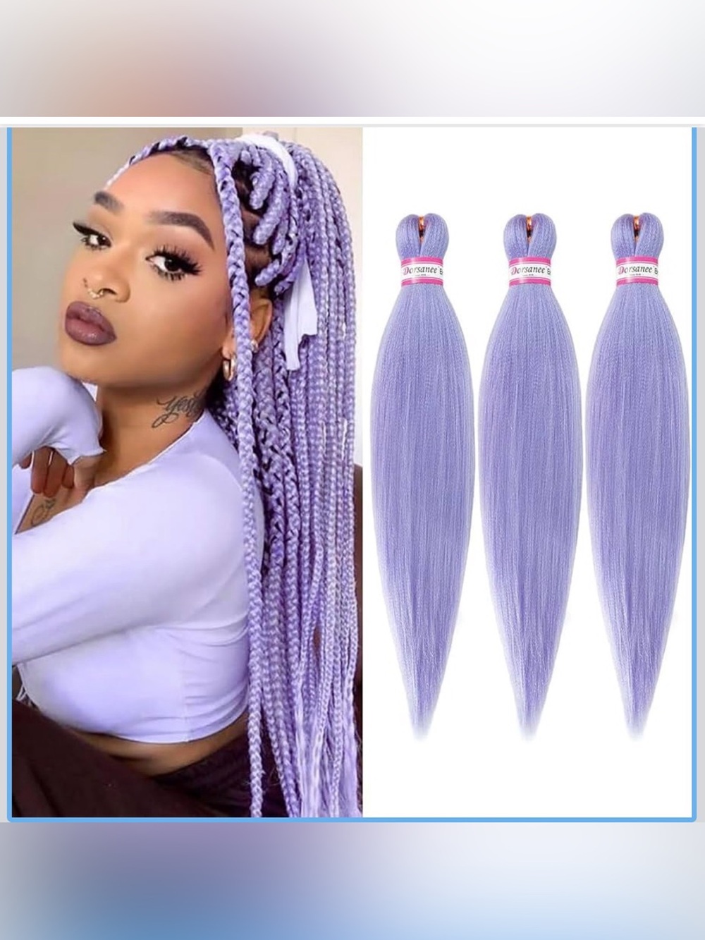 Lavender Braiding Hair Extensions - Premium Synthetic Purple Hair